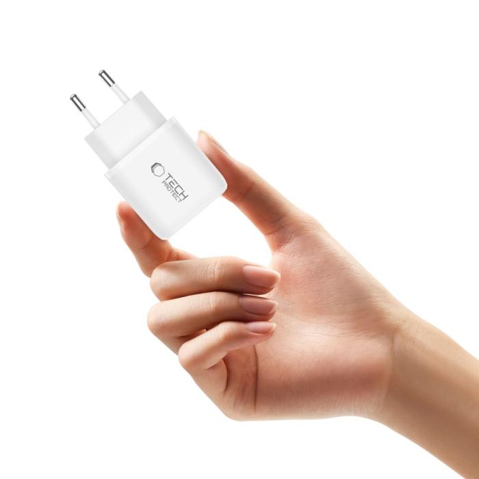 Bild 6, Tech-Protect Tech-Protect 45W Väggladdare Inkl. Lightning - USB-C Kabel Vit