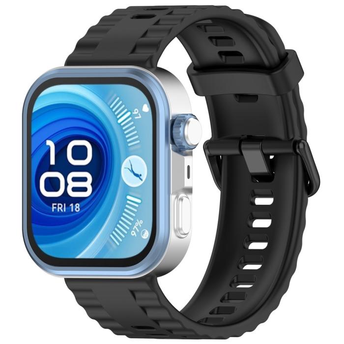 Bild 4,  Huawei Watch Fit 4 Pro / 4 / 3 Armband Silikon Svart
