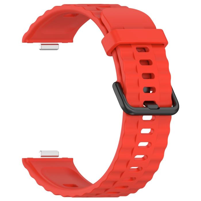 Bild 2,  Huawei Watch Fit 4 Pro / 4 / 3 Armband Silikon Röd