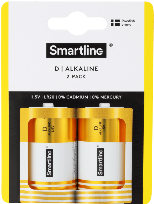 Bild 3, Smartline Smartline D LR20 1.5V Alkaliskt Batteri 2-pack