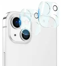  2-Pack iPhone 13/13 Mini Linsskydd H&auml;rdat Glas Transparent