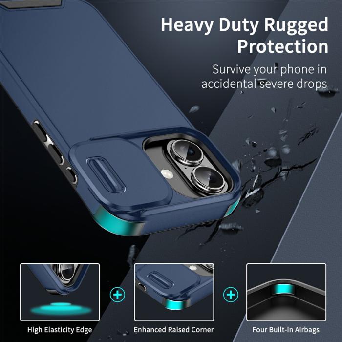 Bild 2,  iPhone 17 Skal Hybrid Armor CamCover Blå