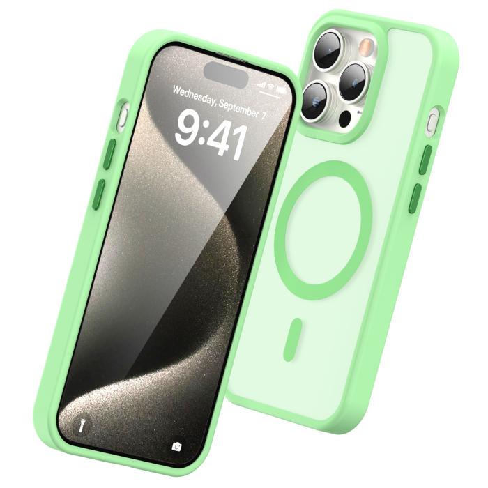 Bild 3, ColorPop ColorPop iPhone 15 Pro Max Skal CH MagSafe Matt Ljus Grön