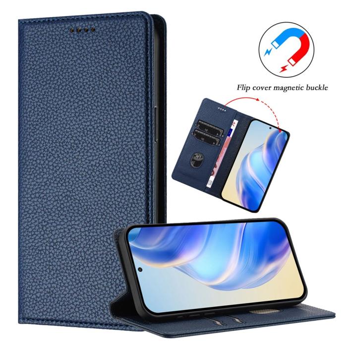 Bild 5,  Google Pixel 10/10 Pro / 9/9 Pro Fodral RFID Litchi Läder Blå
