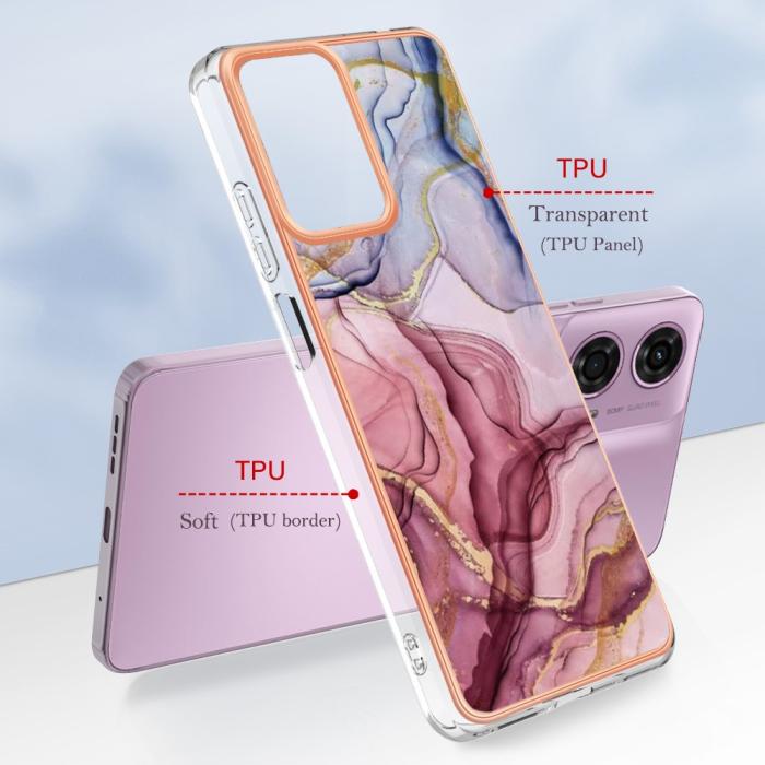Bild 6,  Motorola Moto G04 4G/G24 4G Marmor Skal Roséguld