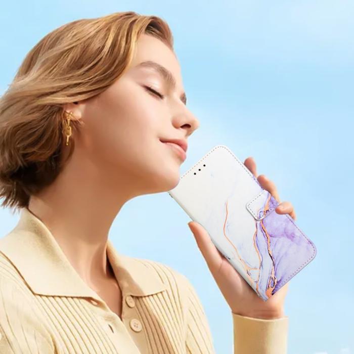 Bild 6,  iPhone 16 Pro Max Fodral Marmor Vit/Lila