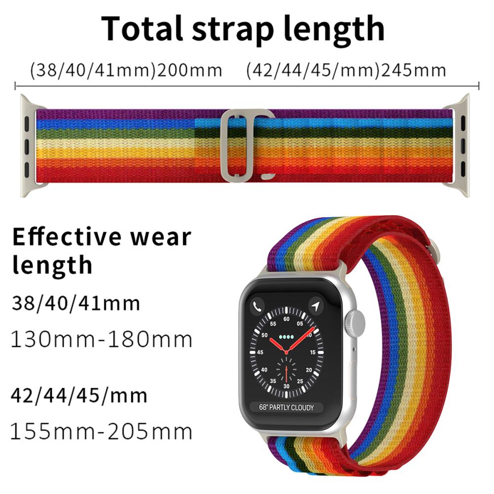 ColorPop Apple Watch 38/40/41/42 mm Armband Alpine Pro Loop Rainbow