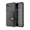  iPhone 6/6S/7/8 Plus - Skal Med Magnetiskt Plånbok - Svart