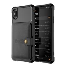  iPhone X/Xs - Skal Med Magnetiskt Pl&aring;nbok - Svart