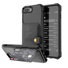  iPhone 6/6S/7/8 Plus - Skal Med Magnetiskt Pl&aring;nbok - Svart