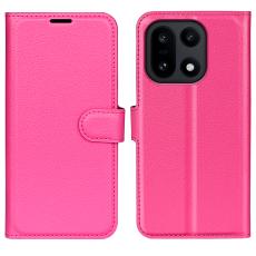  OnePlus 15 Fodral Litchi L&auml;der Rosa