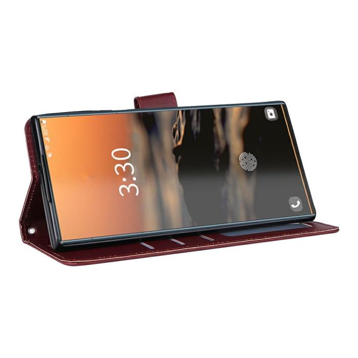Bild 3,  Samsung Galaxy S26 Ultra Fodral Läder Vinröd