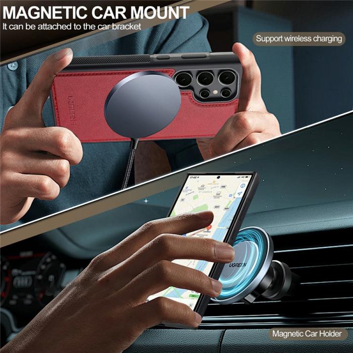 Bild 5, LC.IMEEKE LC.IMEEKE Galaxy S26 Ultra Skal MagSafe Avtagbart Kortfack