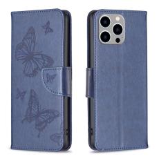  iPhone 15 Pro Max Fodral Med Fj&auml;ril Tryck Bl&aring;