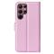  Samsung Galaxy S23 Ultra Fodral Litchi Läder Ljus Rosa