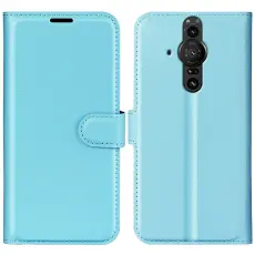  Sony Xperia Pro-I Fodral Litchi Textur Ljus Bl&aring;