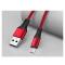 JOYROOM Joyroom 1.5m 3A MicroUSB Snabbladdning Nylon Kabel - Röd