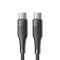 JOYROOM Joyroom 1.2m 60W 3A USB-C - USB-C PD Snabbladdare - Svart