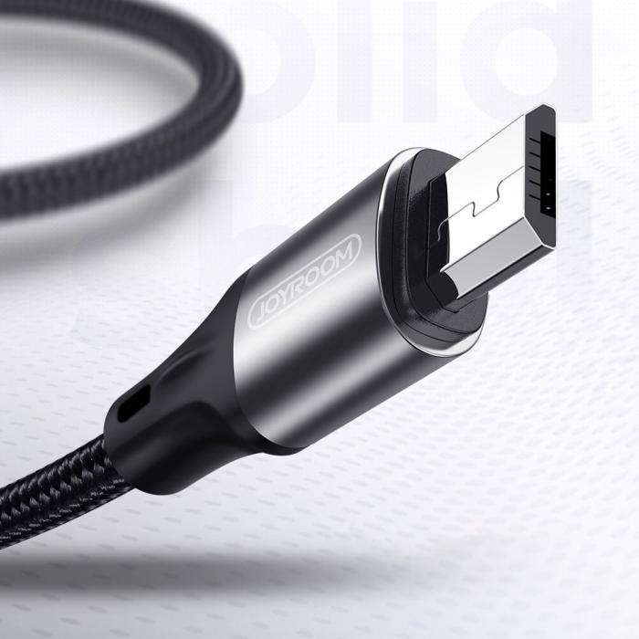 Bild 3, JOYROOM Joyroom 1.5m 3A MicroUSB Snabbladdning Nylon Kabel - Svart