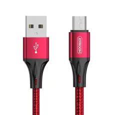 JOYROOM Joyroom 1.5m 3A MicroUSB Snabbladdning Nylon Kabel - R&ouml;d