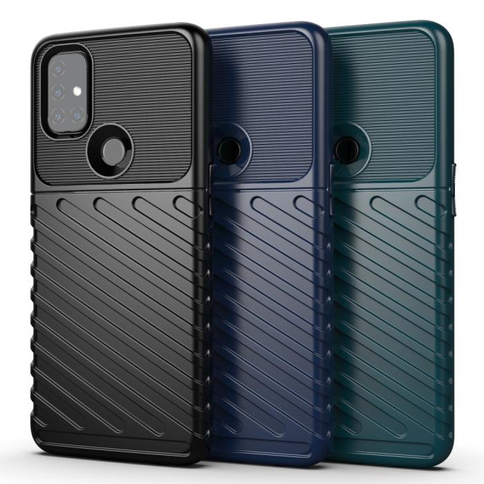 Bild 3,  OnePlus Nord N10 5G - Twill Textur Skal - Svart
