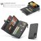CASEME Samsung Galaxy S21 - CASEME 2-i-1 Multifunktionellt Läder Fodral - Svart