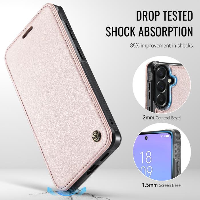 Bild 5, CASEME CASEME Samsung Galaxy A18/A17/A16/A26 Skal RFID Plånbok Roséguld