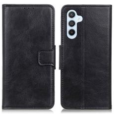  Galaxy A34 5G Fodral Crazy Horse L&auml;der Svart