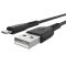 Smartline Smartline 2m Lightning MFi Förstärkt Laddningskabel Svart