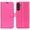  Samsung Galaxy A16 / A26 5G Fodral Litchi Läder Textur Rosa