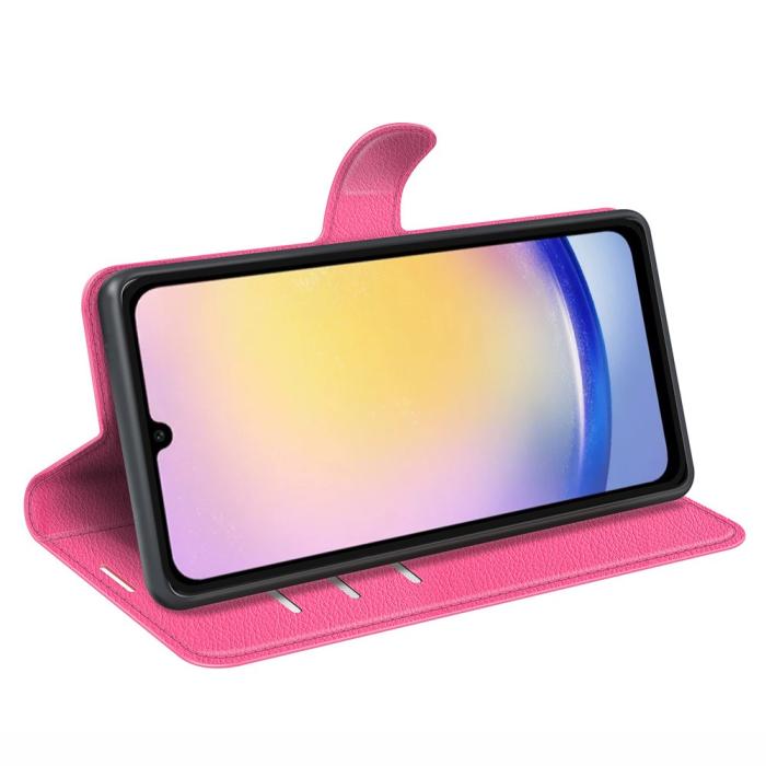 Bild 3,  Samsung Galaxy A16 / A26 5G Fodral Litchi Läder Textur Rosa