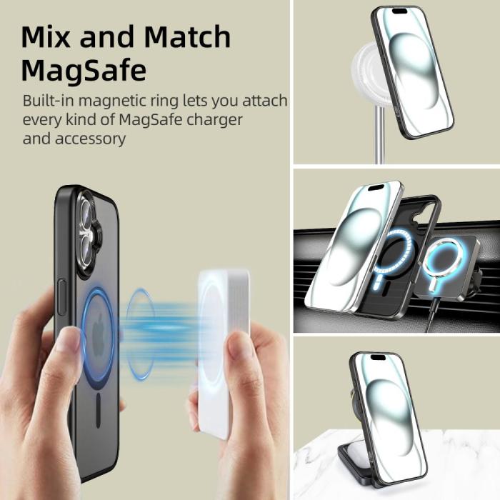 Bild 3, Tech-Protect Tech-Protect iPhone 16 Skal MagSafe MagMat Matt Svart