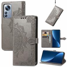  Xiaomi 12 Pro Fodral Mandala L&auml;der Gr&aring;