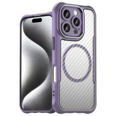  iPhone 16 Pro Skal MagSafe Kolfiber Textur Lila