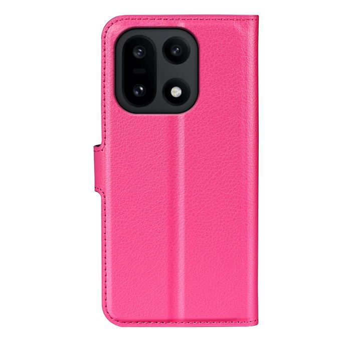Bild 3,  OnePlus 15 Fodral Litchi Läder Rosa