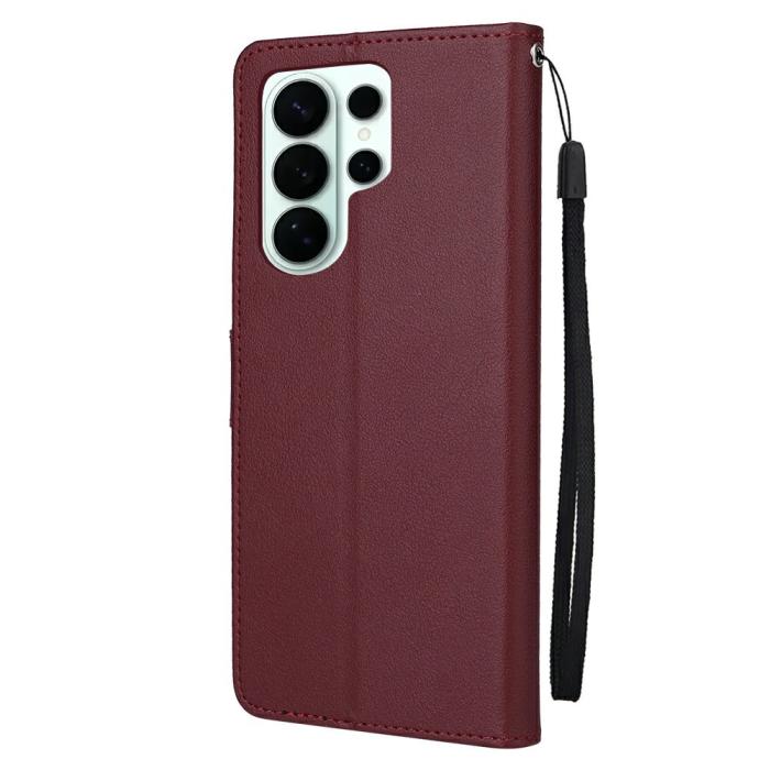 Bild 6,  Samsung Galaxy S26 Ultra Fodral Läder Vinröd