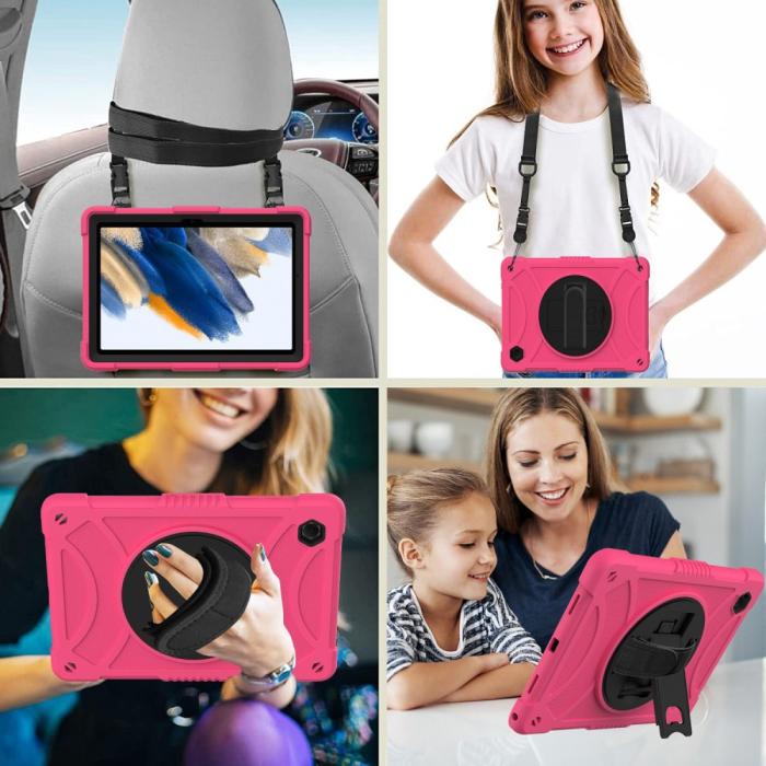 Bild 3,  Galaxy Tab A8 Skal Hybrid Shockproof Kickstand Rosa