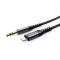 JOYROOM Joyroom 2m Lightning till 3.5 mm AUX Ljudkabel Nylon - Svart