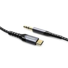 JOYROOM Joyroom 1m USB-C - 3.5 mm AUX Ljudkabel Nylon - Svart