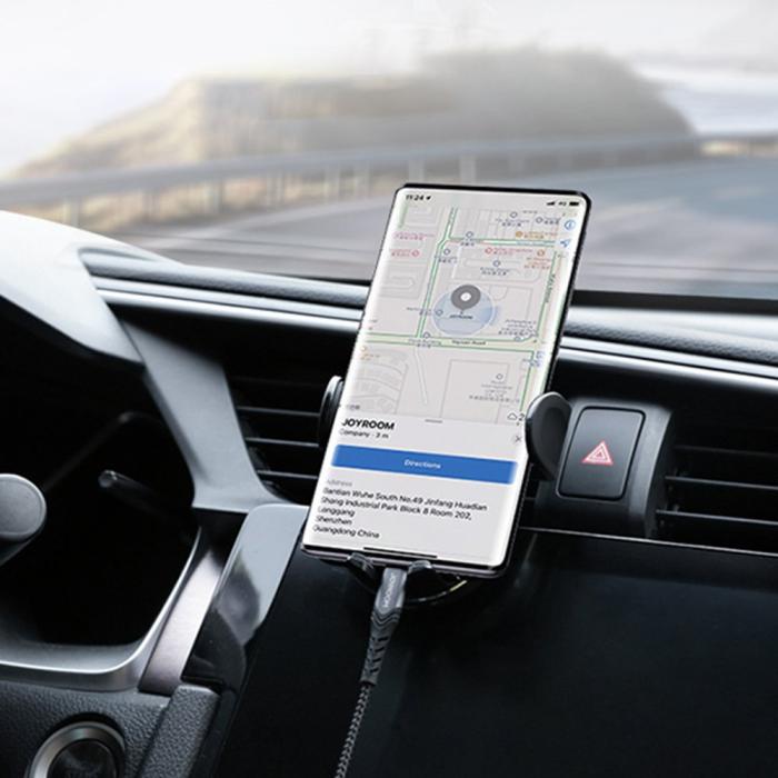 Bild 4, JOYROOM Joyroom 1m USB-C - 3.5 mm AUX Ljudkabel Nylon - Svart