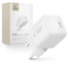 Tech-Protect Tech-Protect 25W PD USB-C V&auml;ggladdare Vit