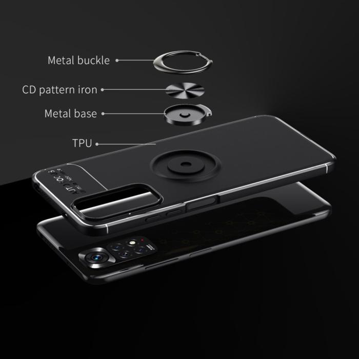 Bild 3,  Xiaomi Redmi Note 11 4G Skal Ring Svart/Röd