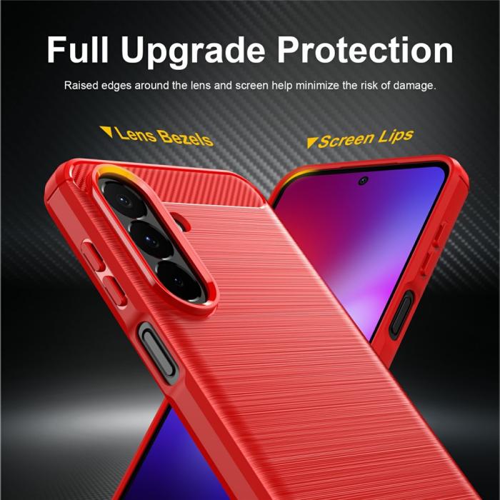 Bild 2,  Samsung Galaxy A27 5G Skal TPU Brushed Röd