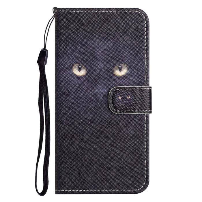 Bild 4,  Motorola Moto G86 Power/G86 5G Fodral Läder Katt Ögon