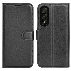  OnePlus Nord 5 5G Fodral Litchi L&auml;der Svart
