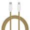 Smartline Smartline 2m USB-C - Lightning MFi Fuzzy Laddningskabel Sand