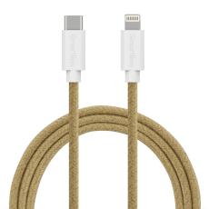Smartline Smartline 2m USB-C - Lightning MFi Fuzzy Laddningskabel Sand