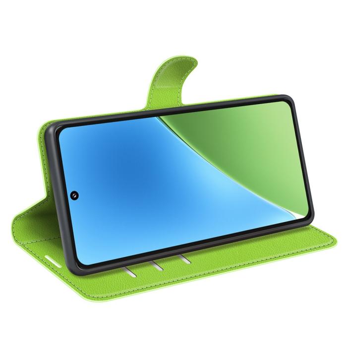 Bild 3,  Xiaomi 15 Fodral Litchi Läder Grön