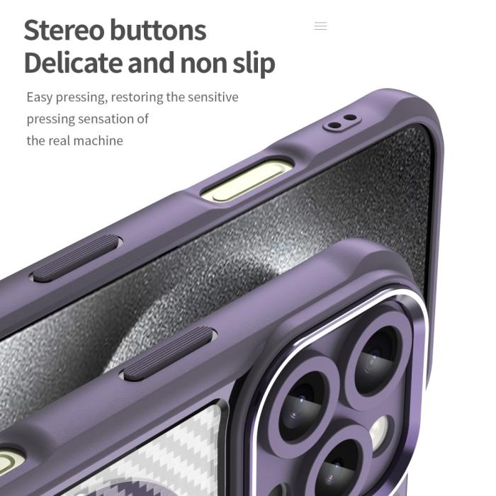Bild 6,  iPhone 16 Pro Skal MagSafe Kolfiber Textur Lila