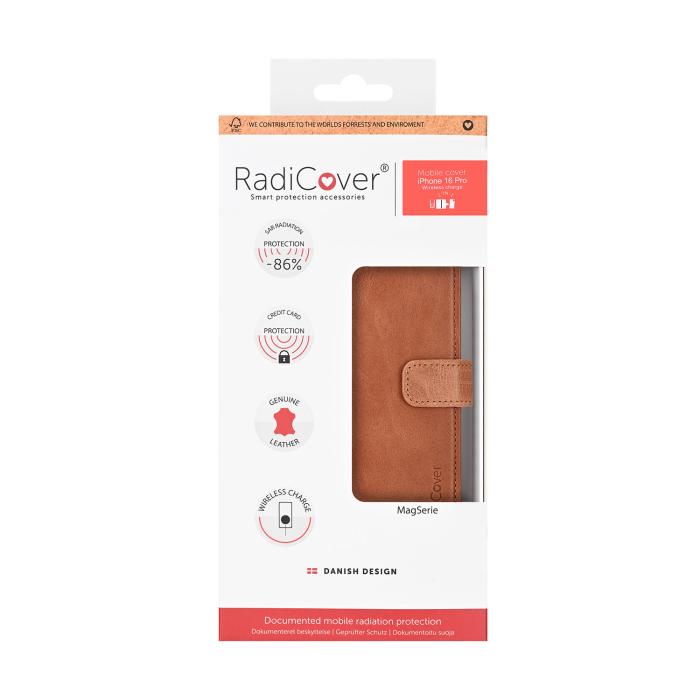 Bild 6, Radicover Radicover iPhone 16 Pro Fodral 2in1 MagSafe Äkta Läder Brun